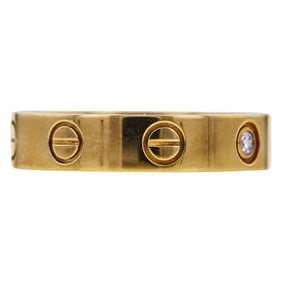 Cartier Love 18K Yellow Gold Diamond Band Ring