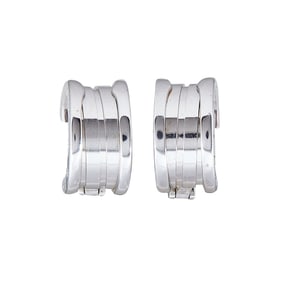 Bvlgari Bulgari B.zero1 18K White Gold Hoop Earrings