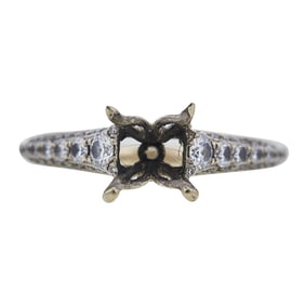 14k White Gold Diamond Engagement Ring Setting