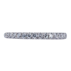 18K White Gold Diamond Half Eternity Band Ring