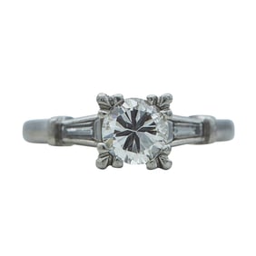 Platinum Diamond Three Stone Engagement Ring