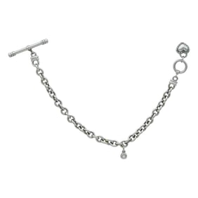 Scott Kay Platinum Diamond Heart Charm Toggle Bracelet