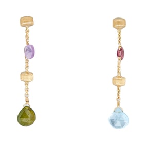 Marco Bicego 18K Yellow Gold Multi Gem-Set Dangle Earrings