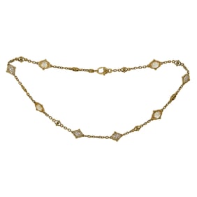Judith Ripka 18K Yellow Gold Diamond and Simulant Necklace