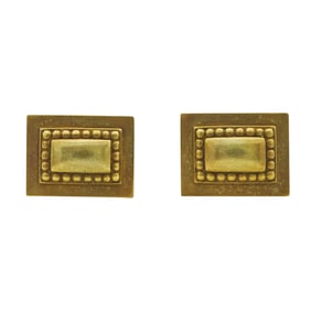 Barry Kieselstein-Cord 18K Yellow Gold Rectangular Earrings
