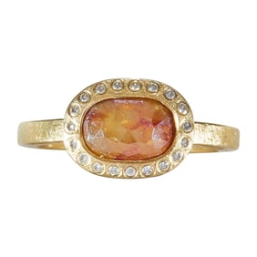 Todd Reed 18K Yellow Gold Bezel-Set Fancy and Colorless Diamond Ring