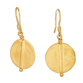 Yossi 24K Yellow Gold Circle Drop Earrings