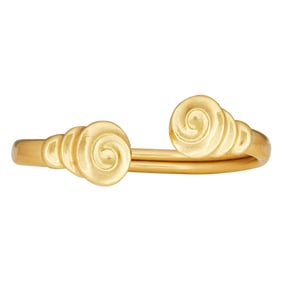 LALAoUNIS 18K Yellow Gold Open Cuff Bangle Bracelet