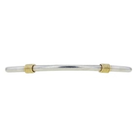 Tiffany & Co. Sterling Silver and 18K Yellow Gold Open Bangle Bracelet