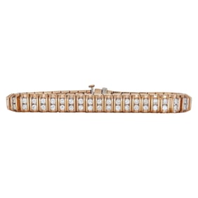 14K Yellow Gold Diamond Tennis Bracelet
