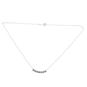 10K White Gold Diamond Illusion Pendant Necklace