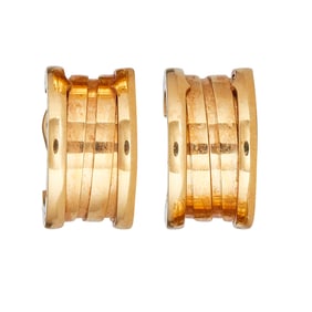 Bvlgari Bulgari B.zero1 18K Yellow Gold Hoop Earrings
