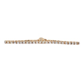 14K Yellow Gold Diamond Tennis Bracelet