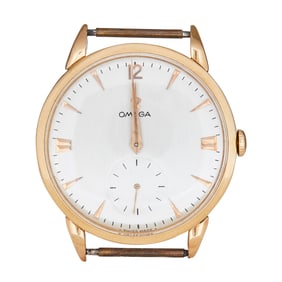 Omega 18K Yellow Gold Watch Head, circa 1954