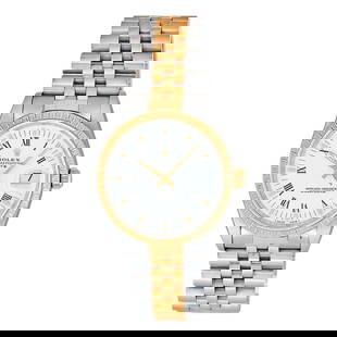 Rolex Datejust 18K Yellow Gold and Stainless Steel Watch Ref. 15223, circa  1991: BRAND: Rolex; STYLE: Datejust; REF. #: 15223; CONDITION: Pre-owned, Good; YEAR: Circa 1991; ADDITIONAL COMMENTS: N serial, Previously polished - Scratches and indentations throughout case and bracelet
