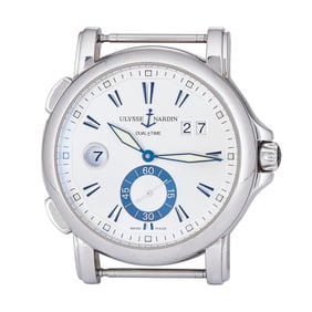 Ulysse Nardin Dual Time Stainless Steel Watch Head & Buckles Ref. 243-55, circa 2010
