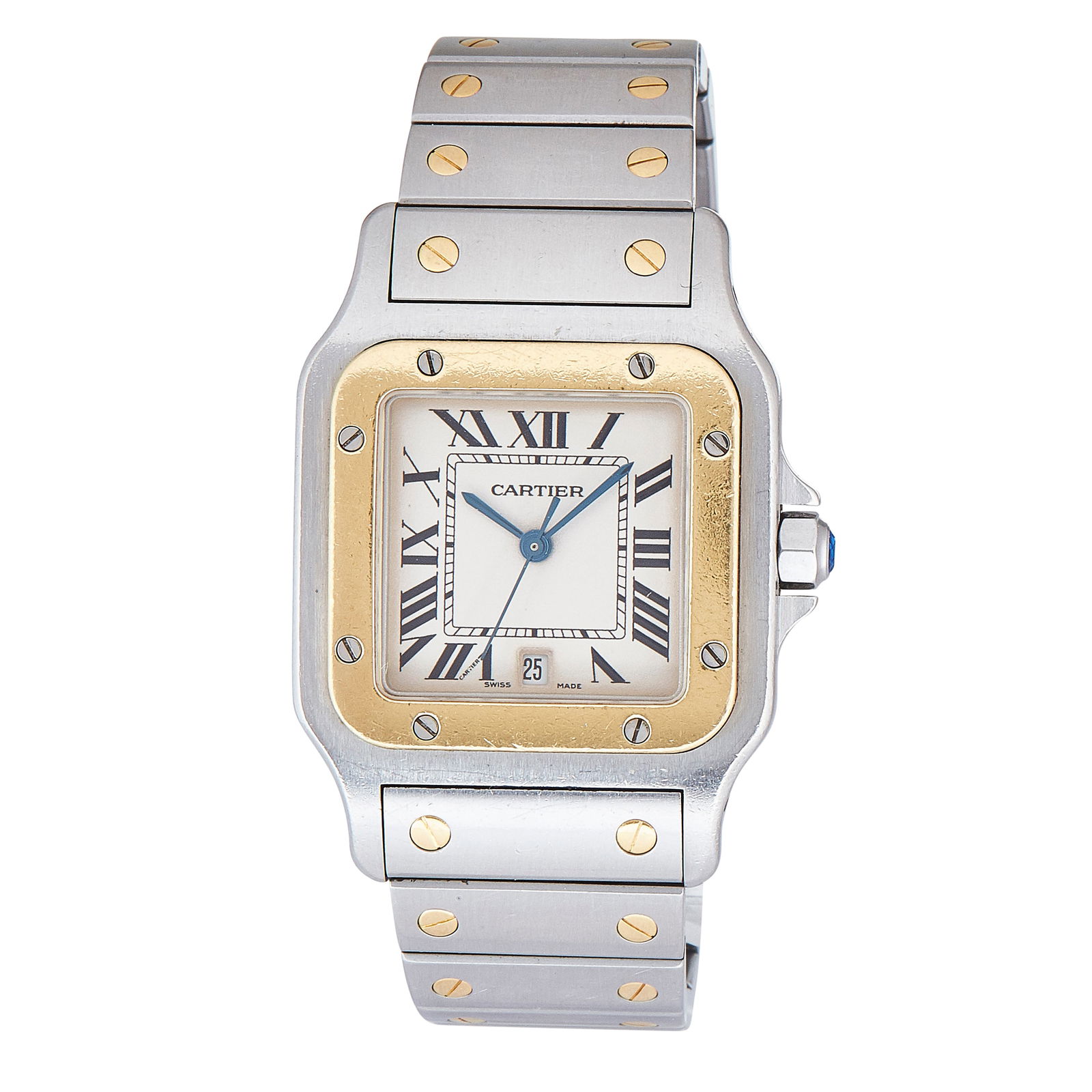 Cartier Santos Galbee 18K Yellow Gold and Stainless Steel Watch Ref. W20011C4 / 1566,  2007 (1 of 6)