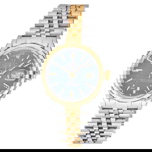 Rolex Datejust 18K Yellow Gold and Stainless Steel Watch Ref. 16013, circa  1985: BRAND: Rolex; STYLE: Datejust; REF. #: 16013; CONDITION: Pre-owned, Good; YEAR: Circa 1985; ADDITIONAL COMMENTS: 8.7 mil serial, Scratches and indentations throughout case and bracelet, Crystal with h