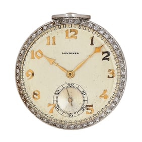 Longines Platinum Diamond Pocket Watch Ref. CASE # 52134