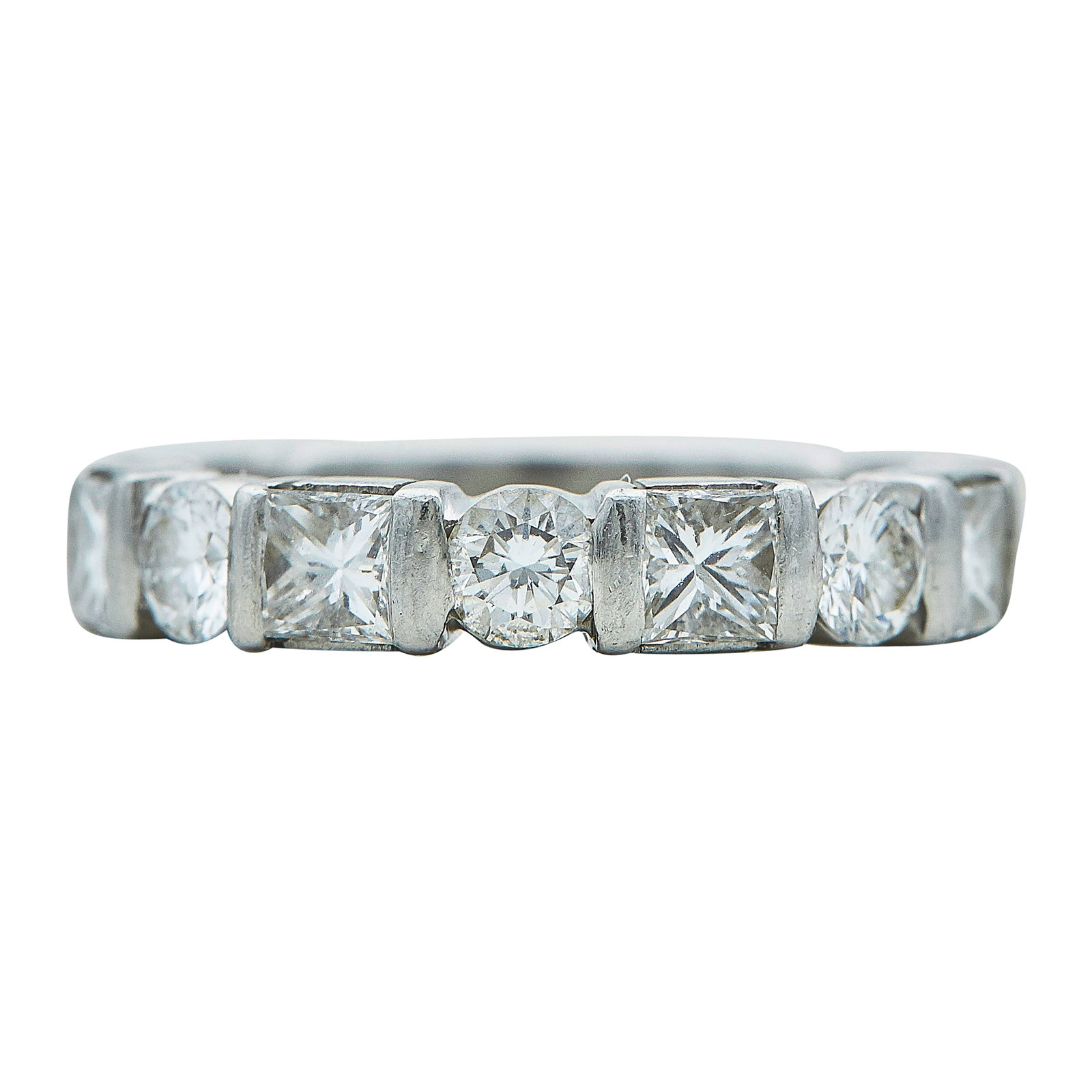 Platinum Mixed-Cut Diamond Band Ring (1 of 3)