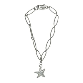 Tiffany & Co. Elsa Peretti Platinum Diamond Starfish Charm Bracelet