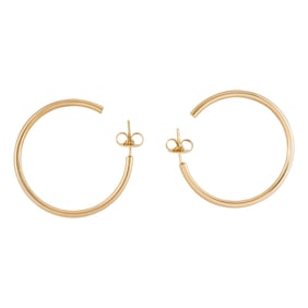 Tiffany & Co. 18K Yellow Gold Hoop Earrings