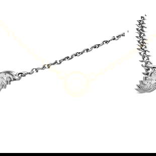 Tiffany & Co. Elsa Peretti Diamonds by the Yard Platinum Diamond Pendant Necklace: BRAND: Elsa Peretti for Tiffany & Co.; COLLECTION: Diamonds by the Yard; METAL: Platinum; APPROXIMATE TOTAL DIAMOND WEIGHT: 0.10 ctw; STAMPED: Tiffany & Co., Pt950, Peretti; CONDITION: Pre-owned, Very