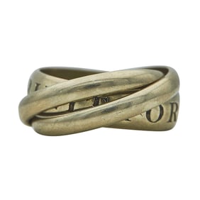 18K White Gold Three Band Ring