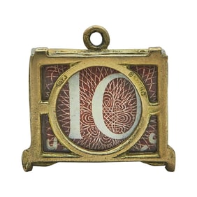 10K Yellow Gold Mad Money Box Charm