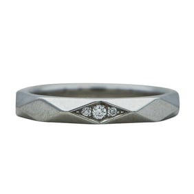 Boucheron Facette Platinum Diamond Band Ring