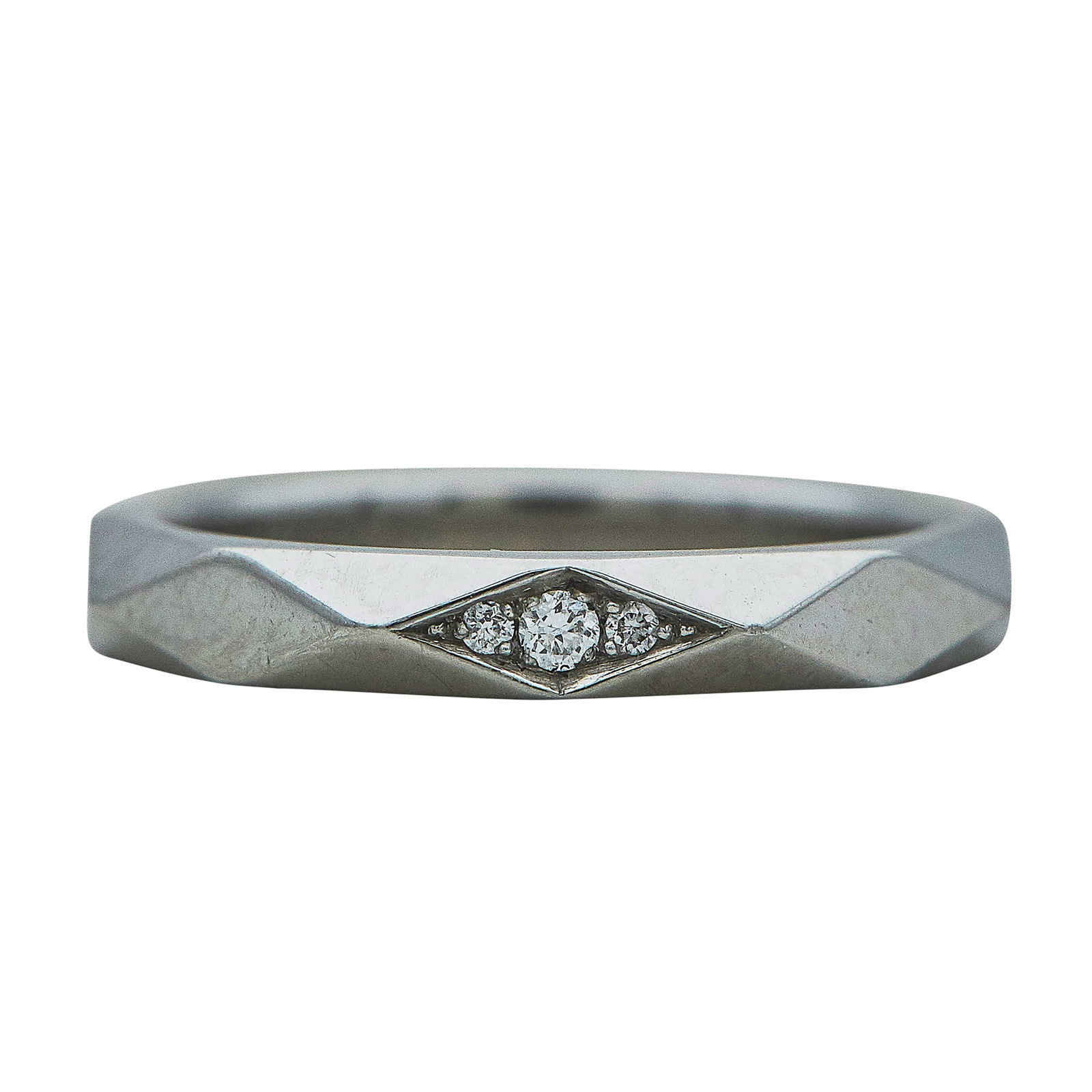 Boucheron Facette Platinum Diamond  Band Ring (1 of 6)