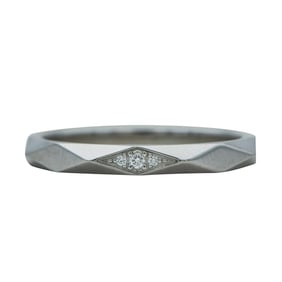 Boucheron Facette Platinum Diamond Band Ring