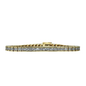 14K Yellow Gold Diamond approx. 7.35 ctw Tennis Bracelet