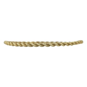 14K Yellow Gold Twisted Rope Bangle Bracelet