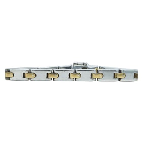 Tiffany & Co. Sterling Silver and 18K Yellow Gold Link Bracelet