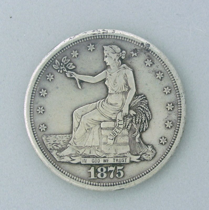 US 1875 S Trade Dollar Coin