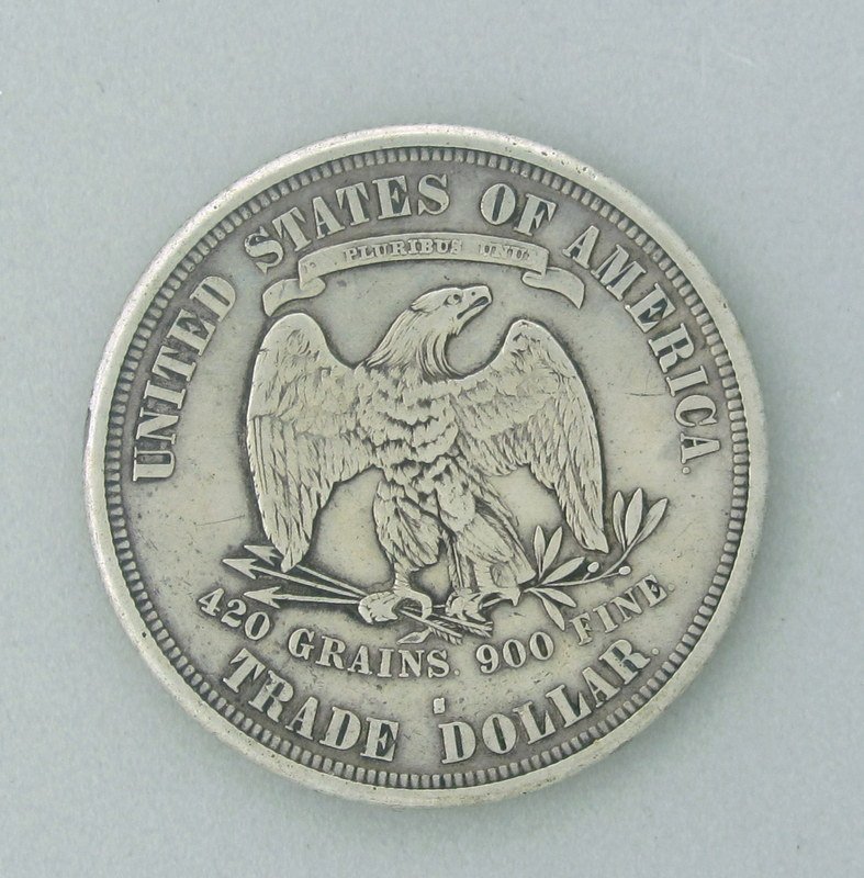 US 1875 S Trade Dollar Coin - 2