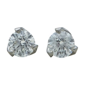 Platinum Diamond 1.00 ctw Stud Earrings