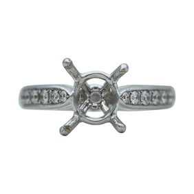 18K White Gold Diamond Engagement Ring Setting