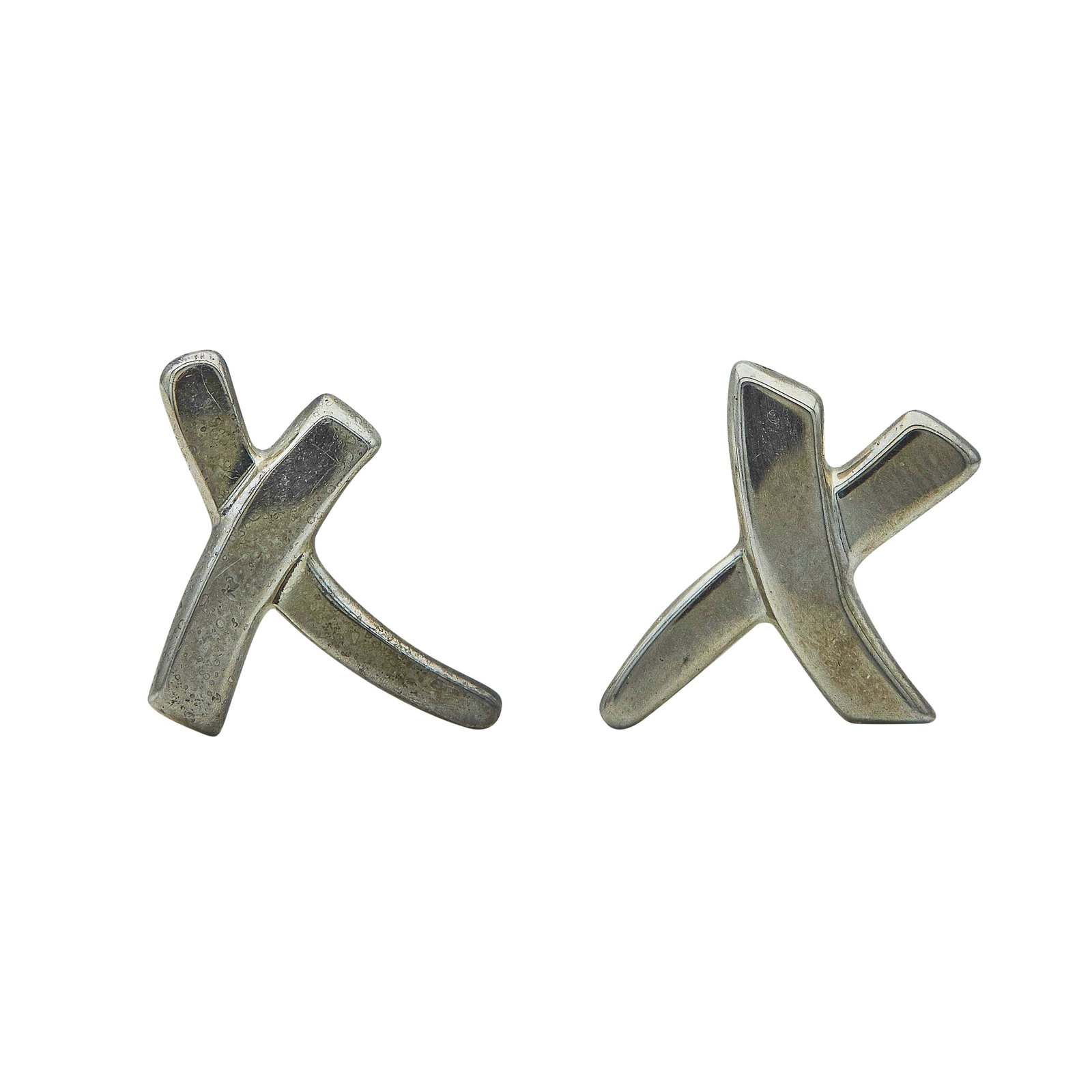 Tiffany & Co. Paloma Picasso Paloma's Grafitti Sterling Silver X Stud Earrings (1 of 3)