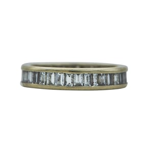 18K White Gold Baguette-Cut Diamond Eternity Band Ring