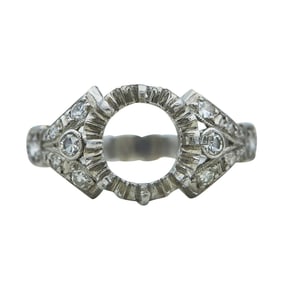 Platinum Diamond 8 Prong Engagement Ring Setting