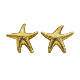 Tiffany & Co. Elsa Peretti Starfish 18K Yellow Gold Stud Earrings