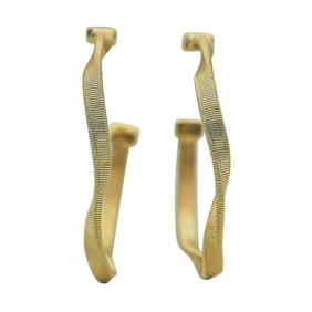 Marco Bicego 18K Yellow Gold Ribbed Twisted Hoop Earrings