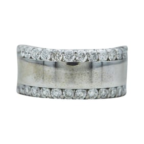 14K White Gold Diamond approx. 1.20 ctw Band Ring