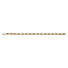 14K Yellow Gold Citrine Daisy Chain Bracelet
