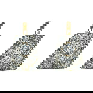 18K Yellow Gold Diamond Mosaic Drop Earrings: METAL: 18K Yellow Gold; APPROXIMATE TOTAL DIAMOND WEIGHT: 1.10 ctw; TESTED: 18K Yellow Gold; CONDITION: Pre-owned, Very Good; ITEM WEIGHT (GRAMS): 3.4 g; MEASUREMENTS: 12mm x 10.5mm; ADDITIONAL COMMEN