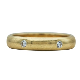 Cartier 18K Yellow Gold Burnished Diamond Band Ring