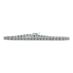 10K White Gold approx. 1.00 ctw Diamond Tennis Bracelet