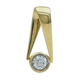 14K Yellow Gold 0.31 carat Diamond Slide Pendant